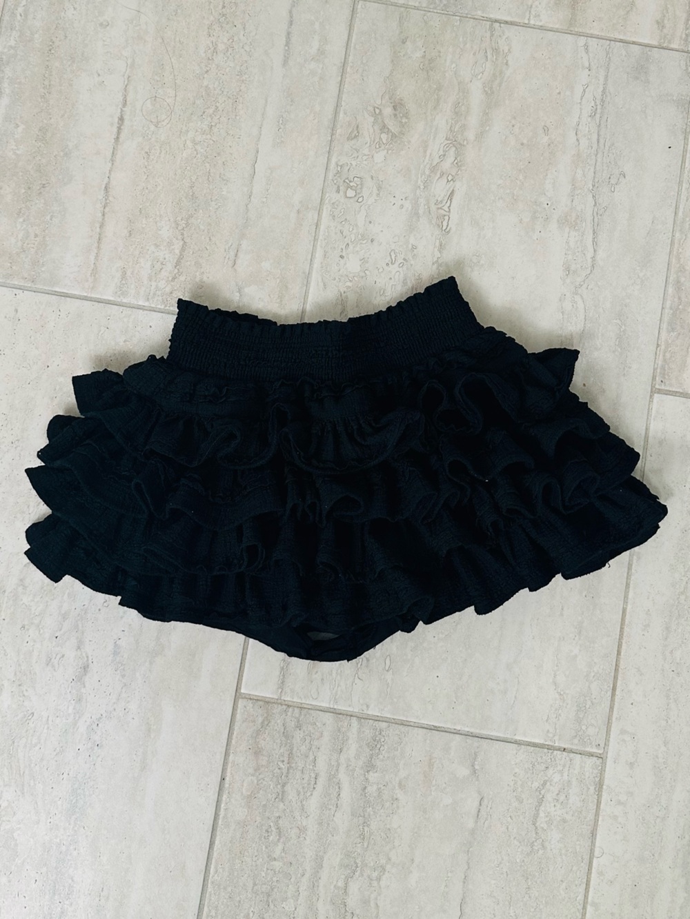 Alise Knit Ruffle Textured Mini Skort - Picture 3 of 3